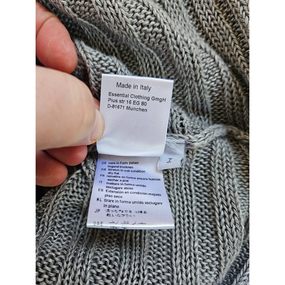 ELEMENTE CLEMENTE Asymmetric Linen Sweater Gray Size 1 Small Rolled Neck Dolman - Picture 8 of 8